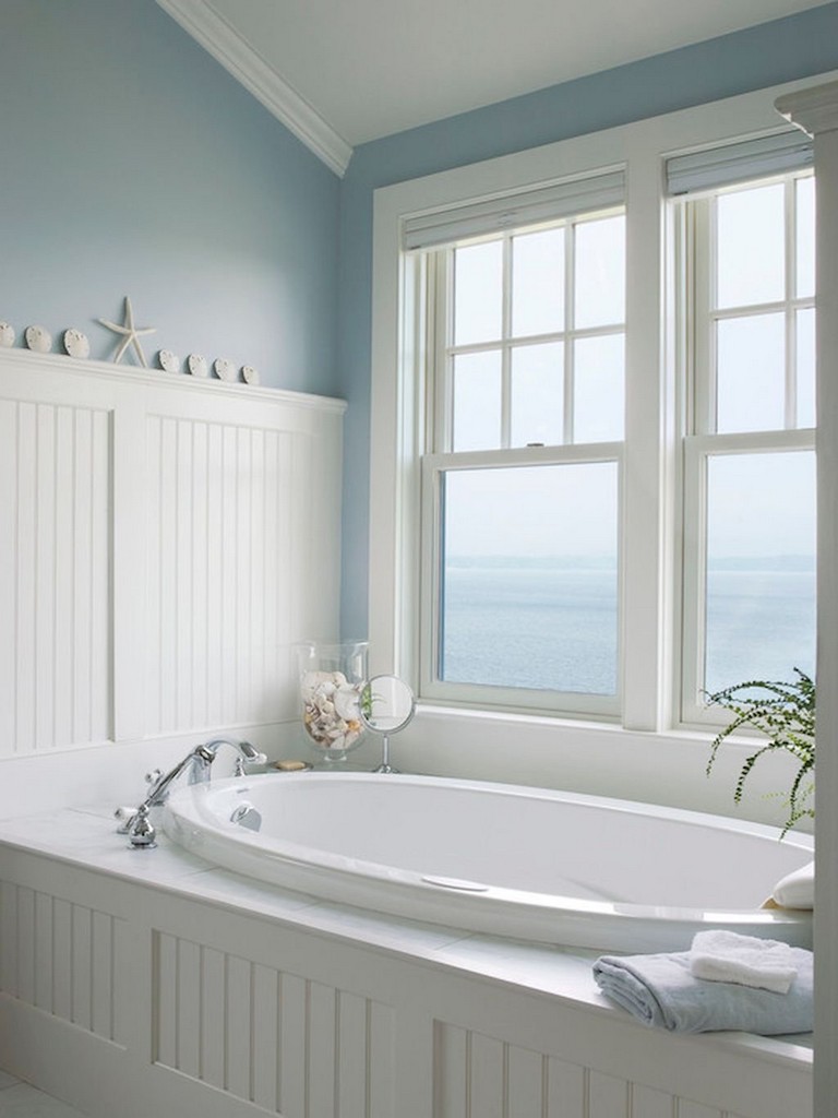 34+ Amazing Coastal Style Nautical Bathroom Designs Ideas