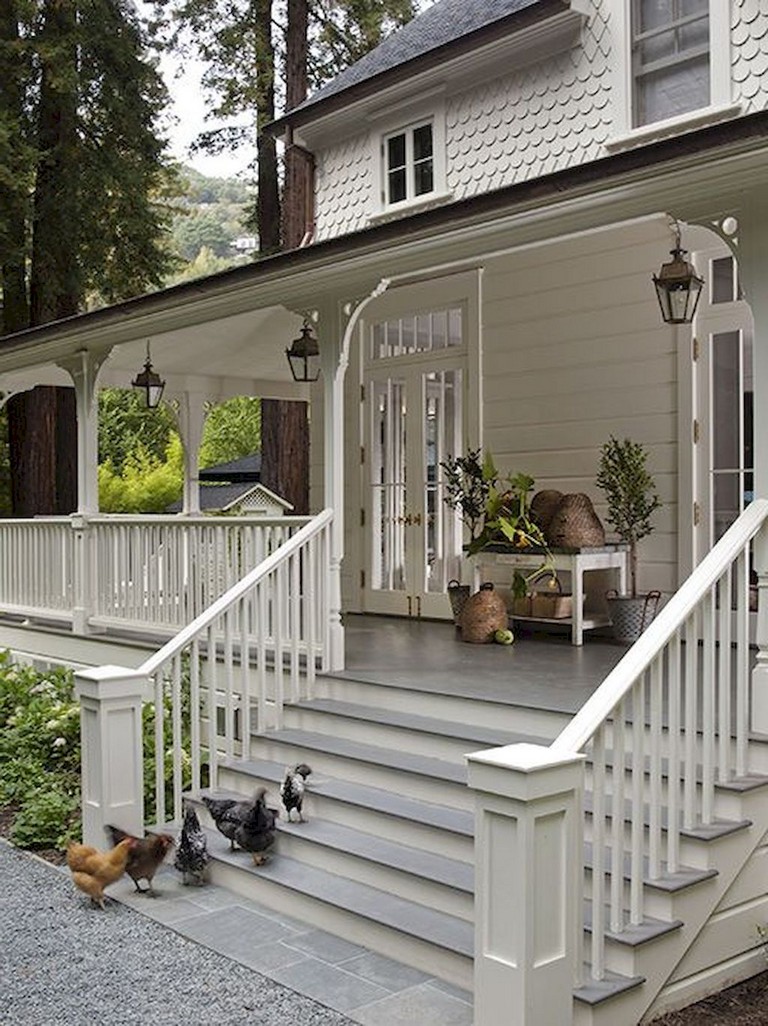 35 Beautiful Farmhouse Front Porch Steps Ideas - Page 2 of 34
