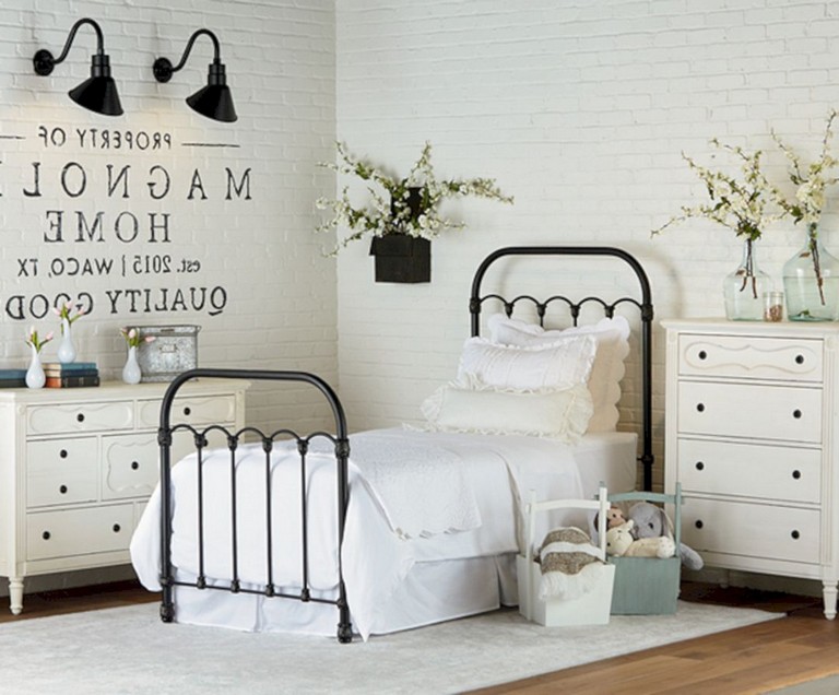 Simple Magnolia Paint Bedroom Ideas with Simple Decor